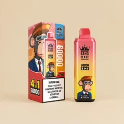 Bang Blaze 60K Puffs 4 in 1 Tek Kullanımlık Vape, 40ml E-Likit, Akıllı LED Ekran